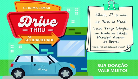 GS Inima SAMAR promove drive thru para arrecadar alimentos não-perecíveis e leite