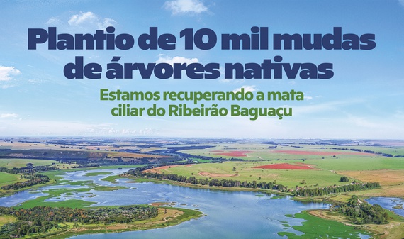 NO DIA DO MEIO AMBIENTE, GS INIMA SAMAR ANUNCIA O PLANTIO DE 10 MIL MUDAS DE ÁRVORES NAS MARGENS DO RIBEIRÃO BAGUAÇU